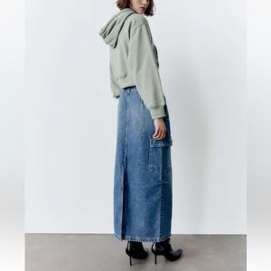 Zara Wrapped Chest Split Hip Skirt